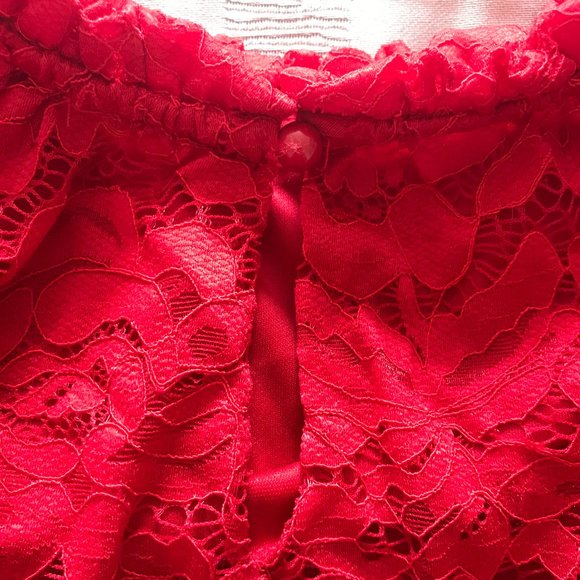 Zac & Rachel Red Lacy Blouse (NWT) - Picture 8 of 10